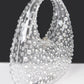 Rhinestone Hot Fix Clear Acrylic Clutch - Farnelli