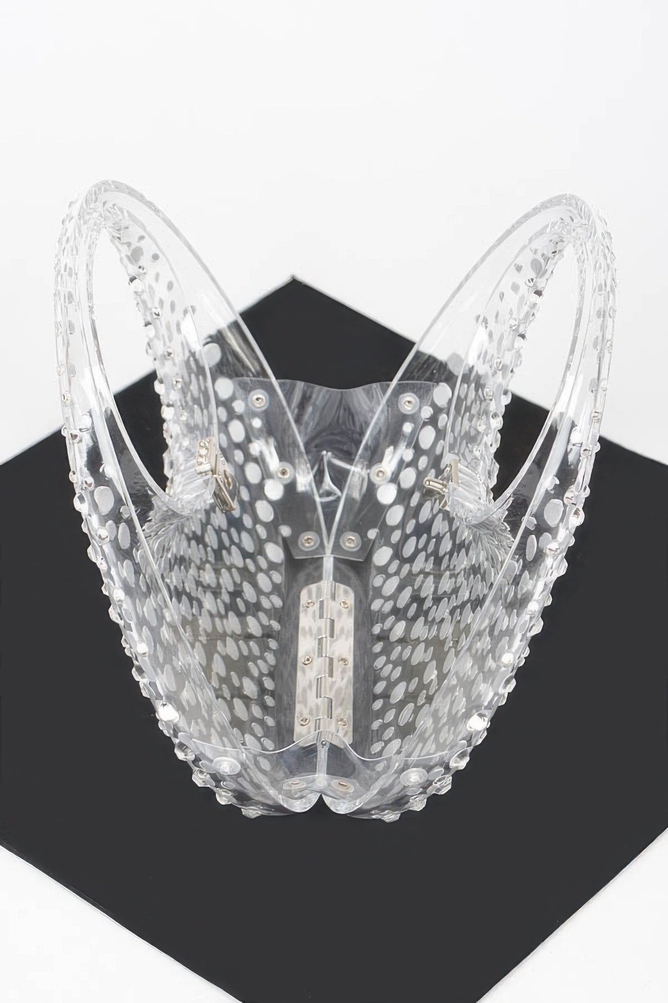 Rhinestone Hot Fix Clear Acrylic Clutch - Farnelli