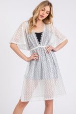 V-neck Detailed Crochet Lace Cover Up - Farnelli