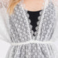 V-neck Detailed Crochet Lace Cover Up - Farnelli