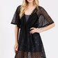 V-neck Detailed Crochet Lace Cover Up - Farnelli