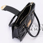 Embossed Enamel Handle Clutch - Farnelli