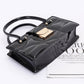 Embossed Enamel Handle Clutch - Farnelli