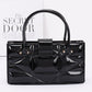 Embossed Enamel Handle Clutch - Farnelli