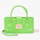 Embossed Enamel Handle Clutch - Farnelli