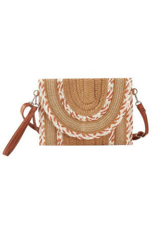 Multi Pattern Straw Clutch & Crossbody Bag - Farnelli