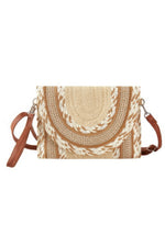Multi Pattern Straw Clutch & Crossbody Bag - Farnelli