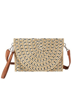 Multi Color Straw Clutch & Crossbody Bag - Farnelli