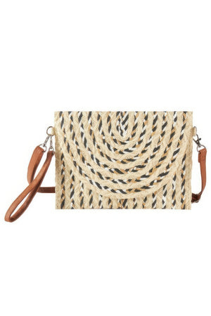 Multi Color Straw Clutch & Crossbody Bag - Farnelli