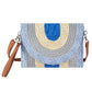 Metallic Lined Multicolor Straw Clutchcrossbodybag - Farnelli