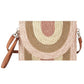 Metallic Lined Multicolor Straw Clutchcrossbodybag - Farnelli
