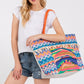 Boho Print Pom Pom Fringe Tote Bag - Farnelli