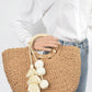 Woven Cotton Wood Handle Tote Bag - Farnelli