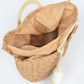 Woven Cotton Wood Handle Tote Bag - Farnelli