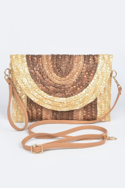 Straw Coloful Envelope Clutch - Farnelli