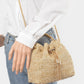 Faux Straw Bucket Bag W/stone Handle - Farnelli