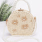 Faux Straw Handmade Clutch W/pearl Handle - Farnelli