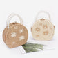 Faux Straw Handmade Clutch W/pearl Handle - Farnelli