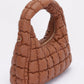 Quilted Faux Leather Padded Hobo Bag - Farnelli