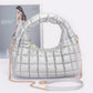 Quilted Faux Leather Padded Hobo Bag - Farnelli