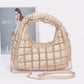 Quilted Faux Leather Padded Hobo Bag - Farnelli