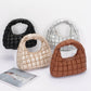 Quilted Faux Leather Padded Hobo Bag - Farnelli