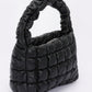 Quilted Faux Leather Padded Handle Bag - Farnelli