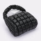 Quilted Faux Leather Padded Handle Bag - Farnelli