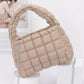 Quilted Faux Leather Padded Handle Bag - Farnelli