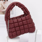 Quilted Faux Leather Padded Handle Bag - Farnelli
