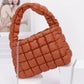 Quilted Faux Leather Padded Handle Bag - Farnelli