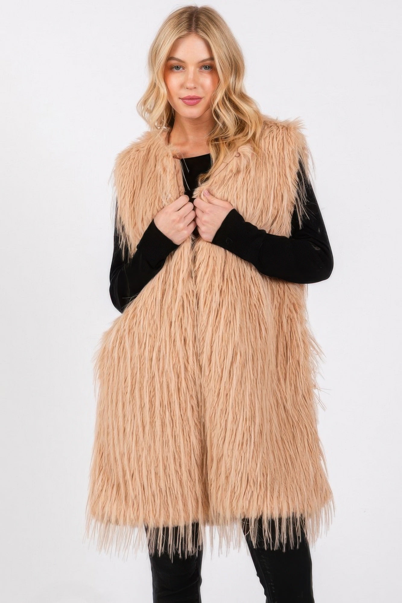Faux Fur Pocket Vest - Farnelli