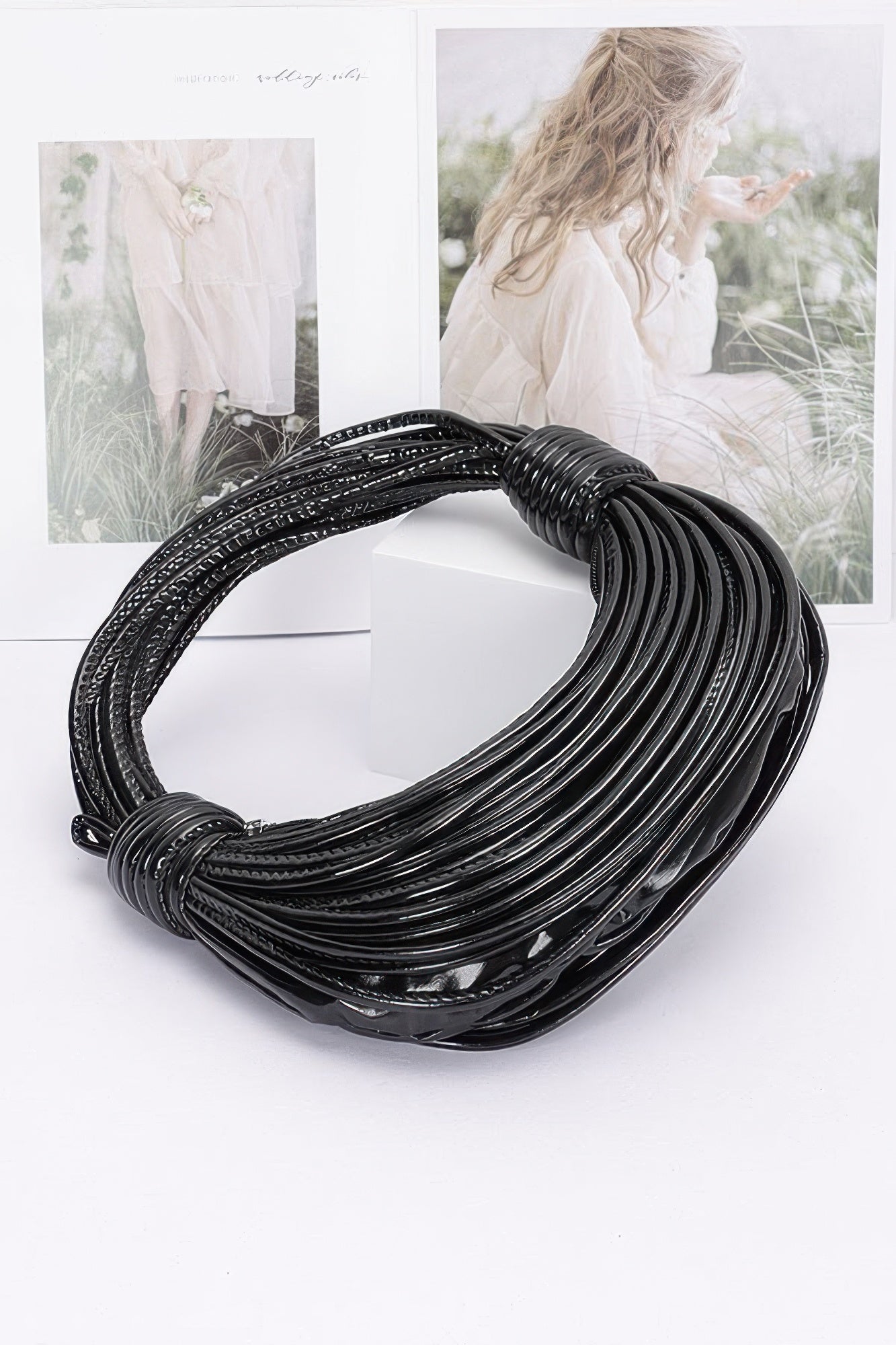 Faux Leather Rope Hobo Bag - Farnelli