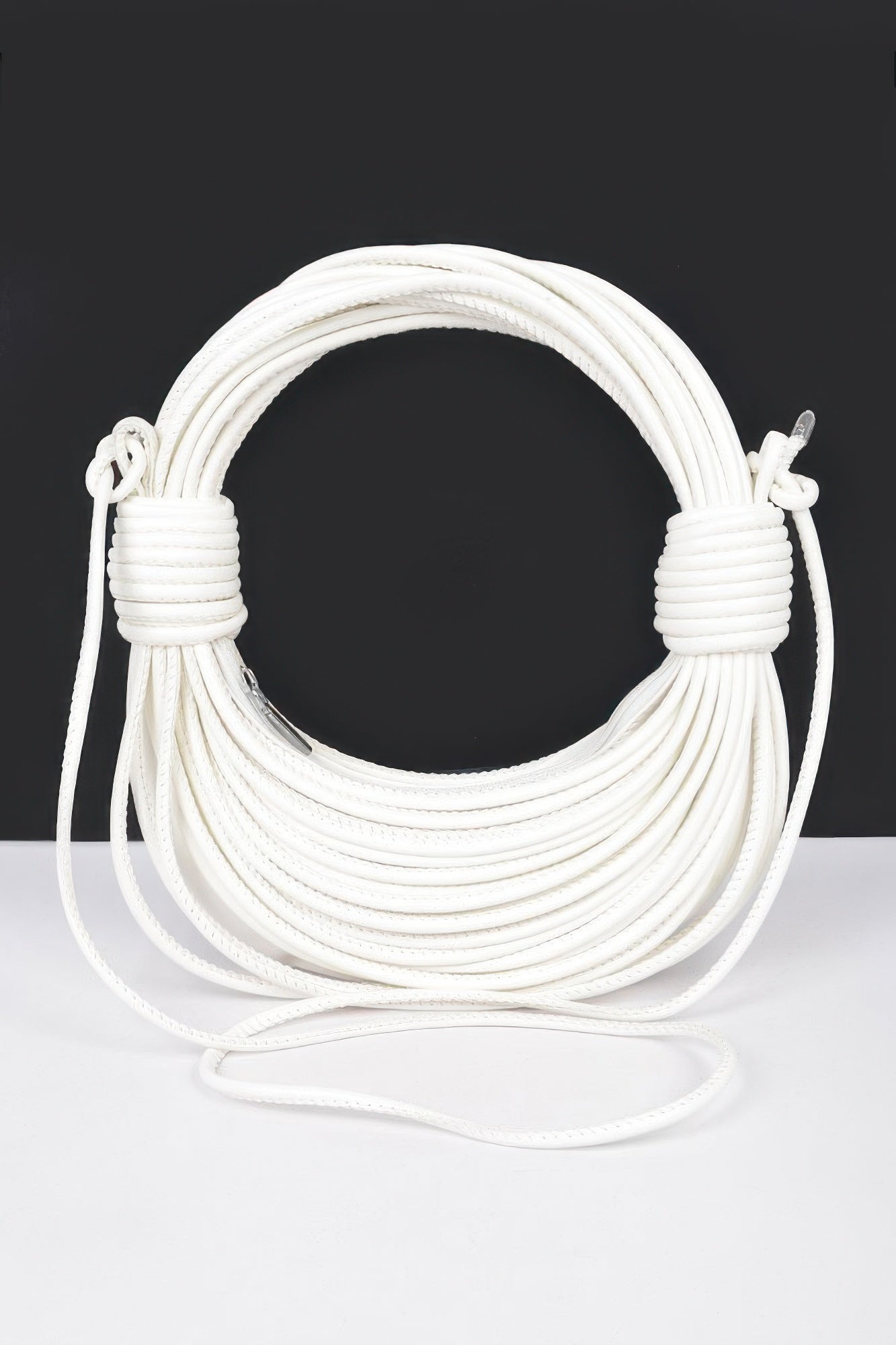 Faux Leather Rope Hobo Bag - Farnelli