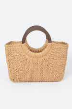 Round Handle Straw Tote Bag - Farnelli