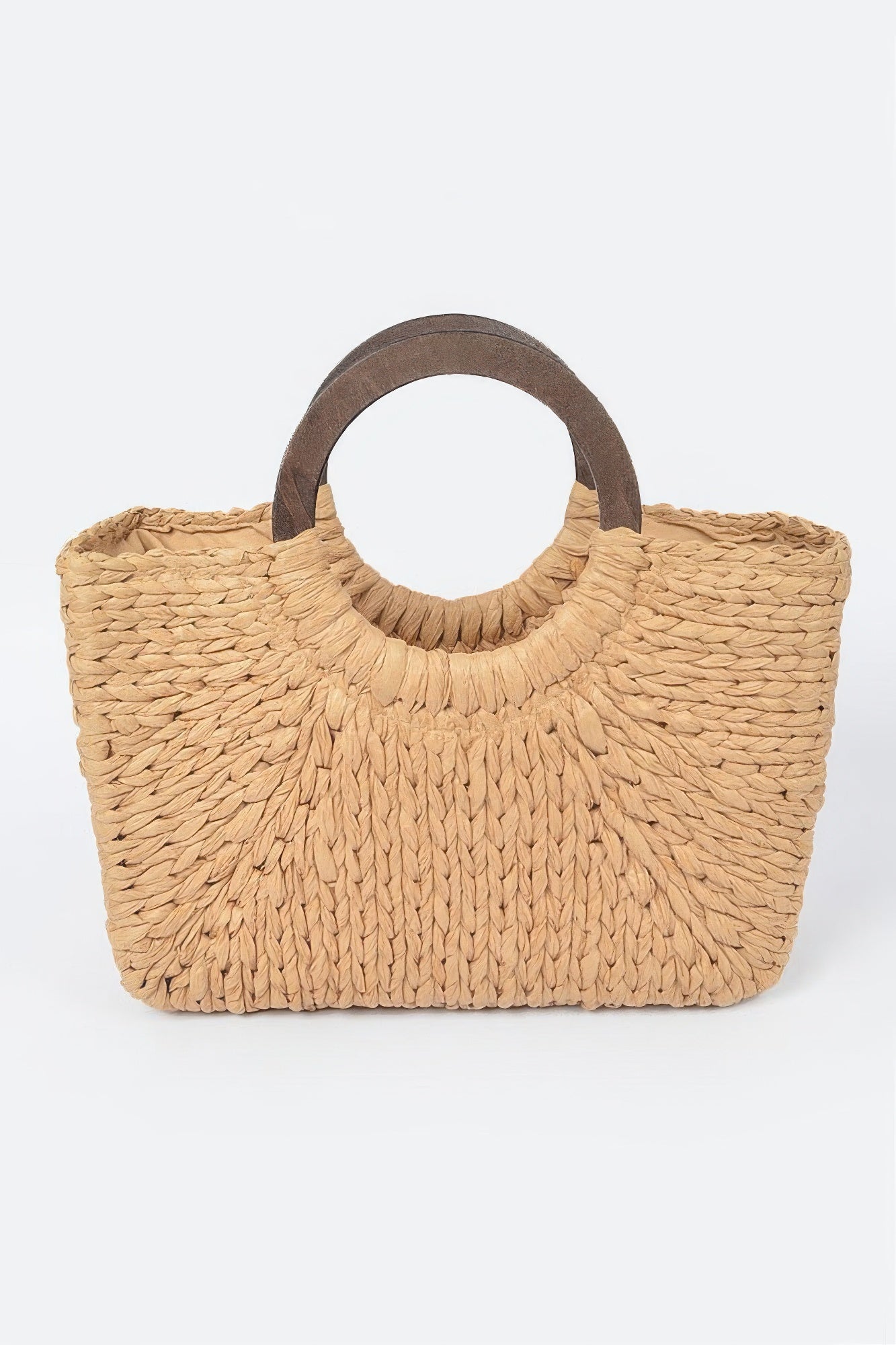 Round Handle Straw Tote Bag - Farnelli