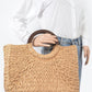 Round Handle Straw Tote Bag - Farnelli