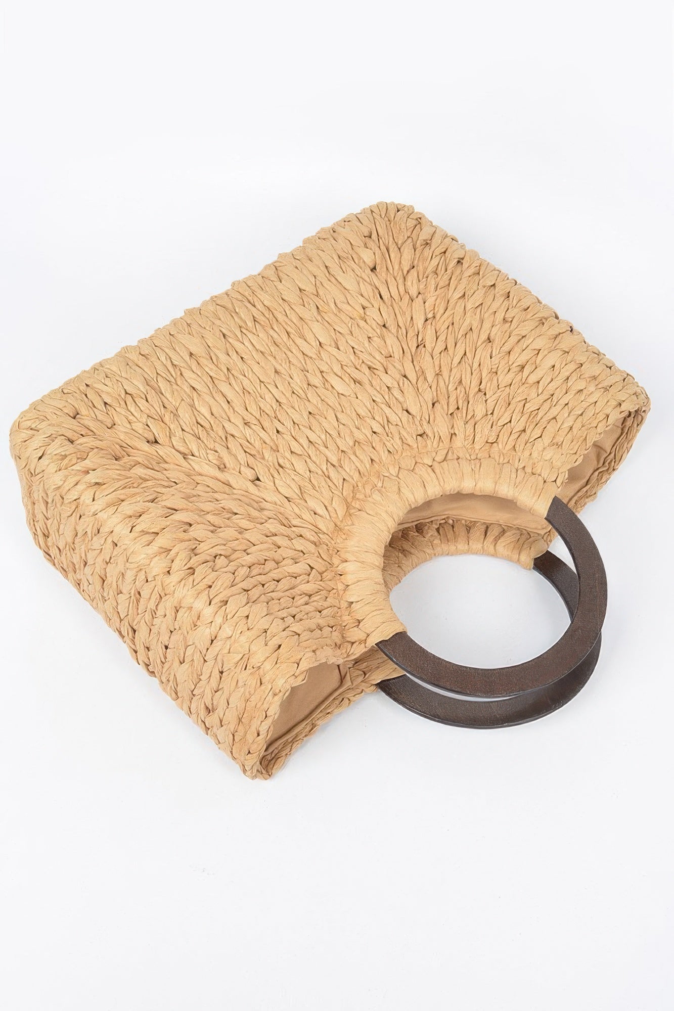 Round Handle Straw Tote Bag - Farnelli
