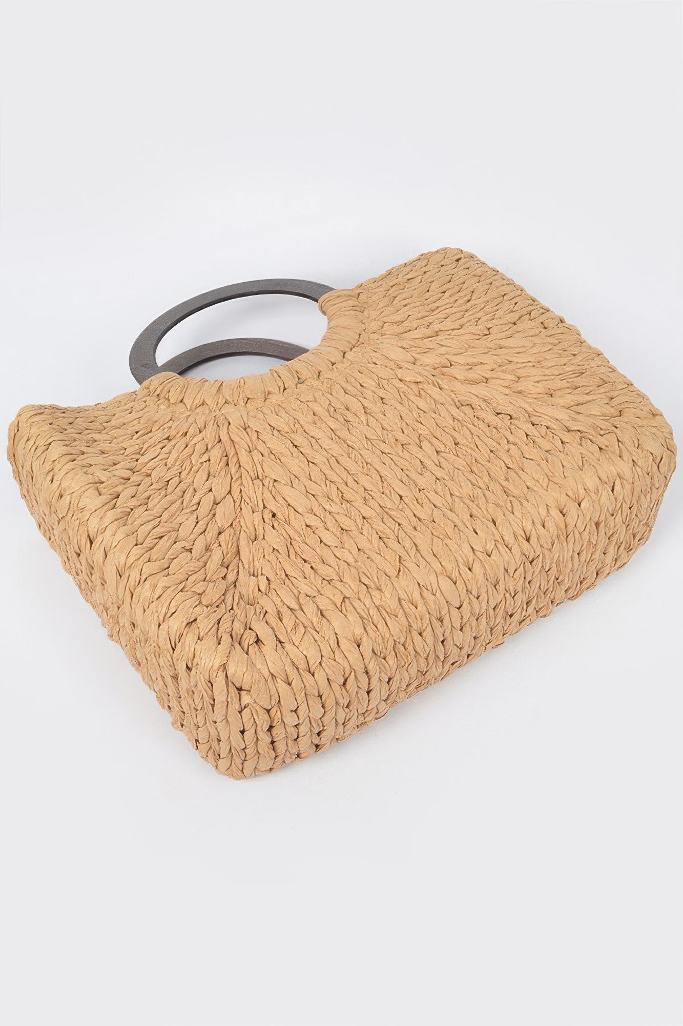 Round Handle Straw Tote Bag - Farnelli