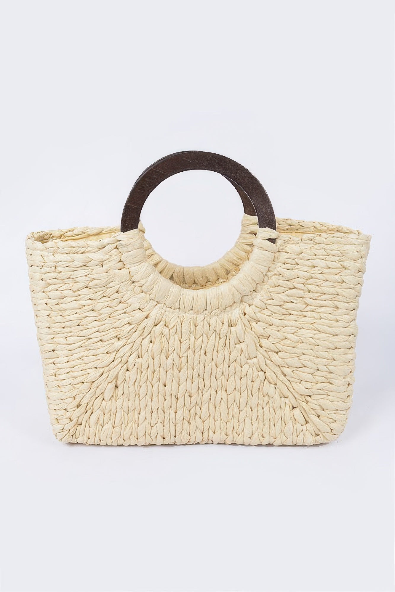 Round Handle Straw Tote Bag - Farnelli