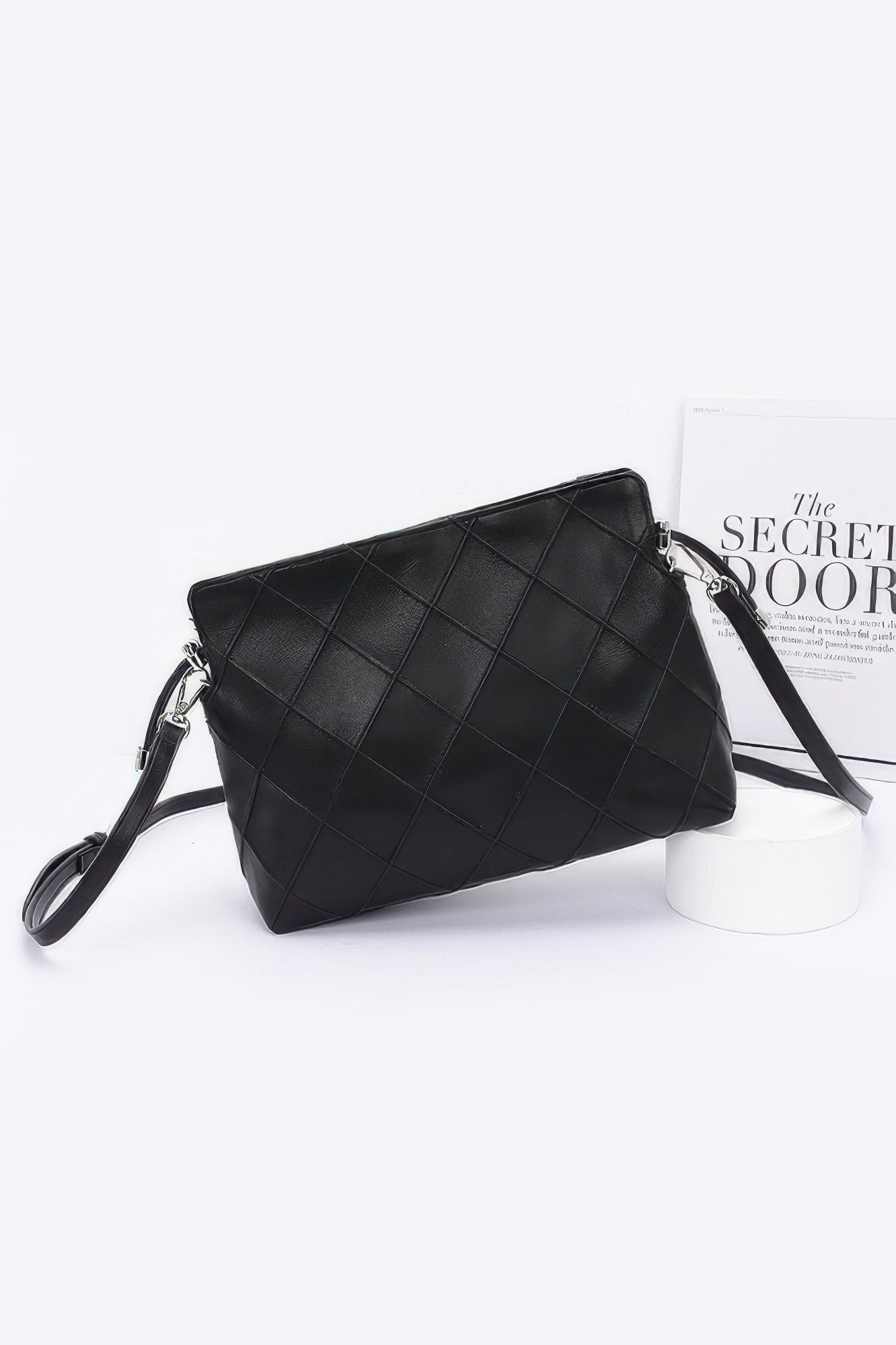 Quilted Faux Leather Bucket Crossbody Bag - Farnelli