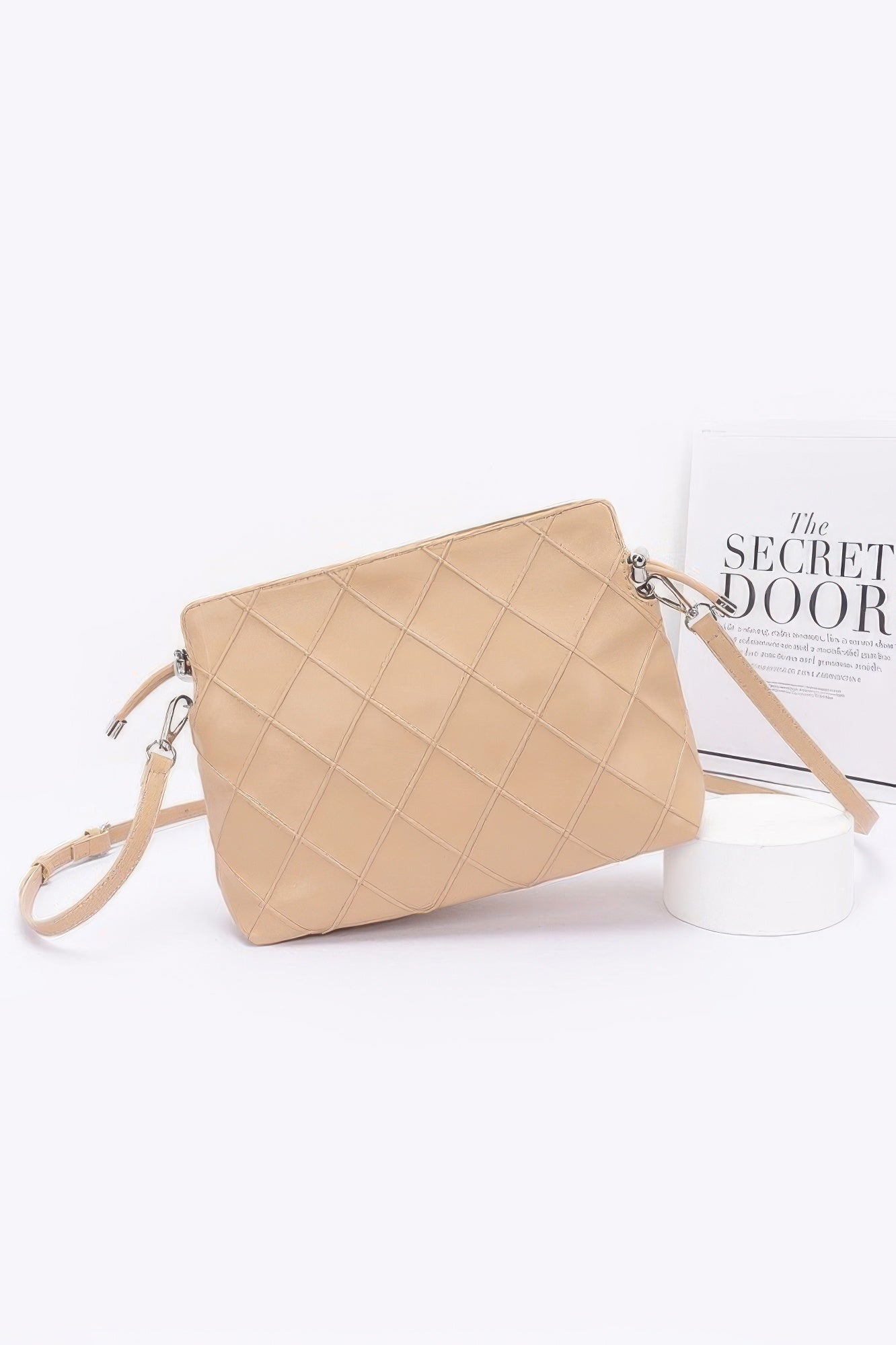 Quilted Faux Leather Bucket Crossbody Bag - Farnelli