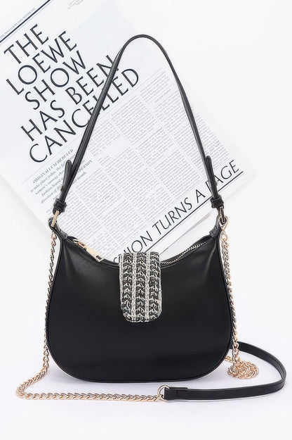 Faux Leather Hobo Bag - Farnelli