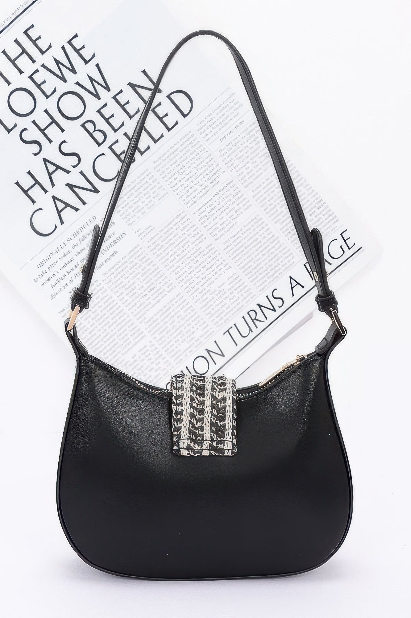 Faux Leather Hobo Bag - Farnelli