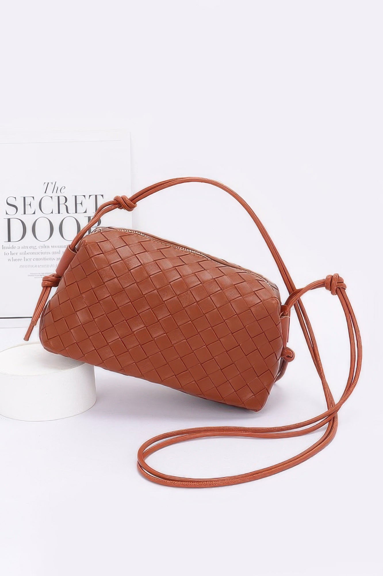Embossed Faux Leather Camera Bag - Farnelli