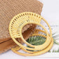 Faux Straw Bamboo Handle Tote Bag - Farnelli