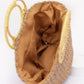 Faux Straw Bamboo Handle Tote Bag - Farnelli