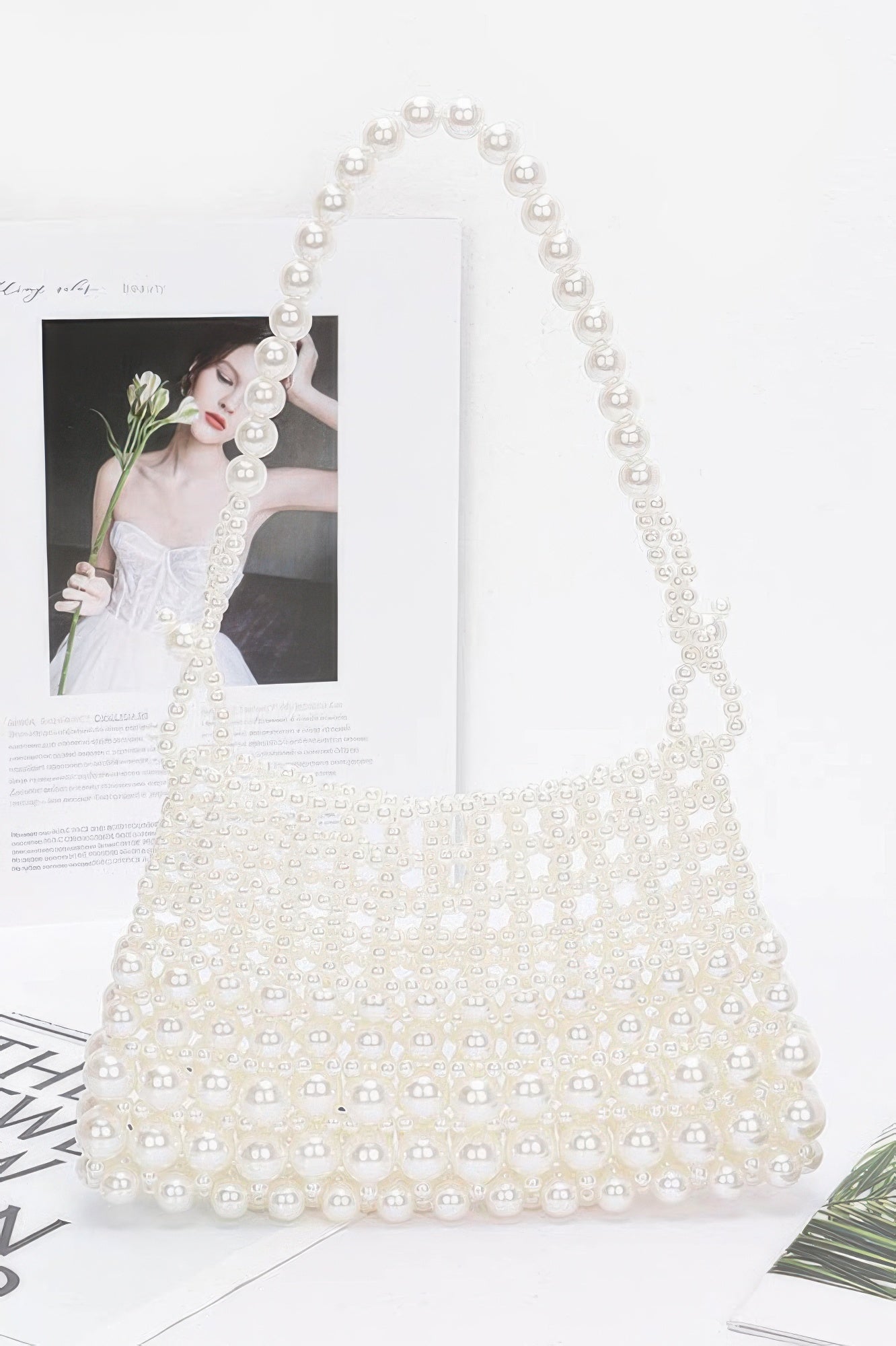 Faux Pearl Elegance Clutch - Farnelli