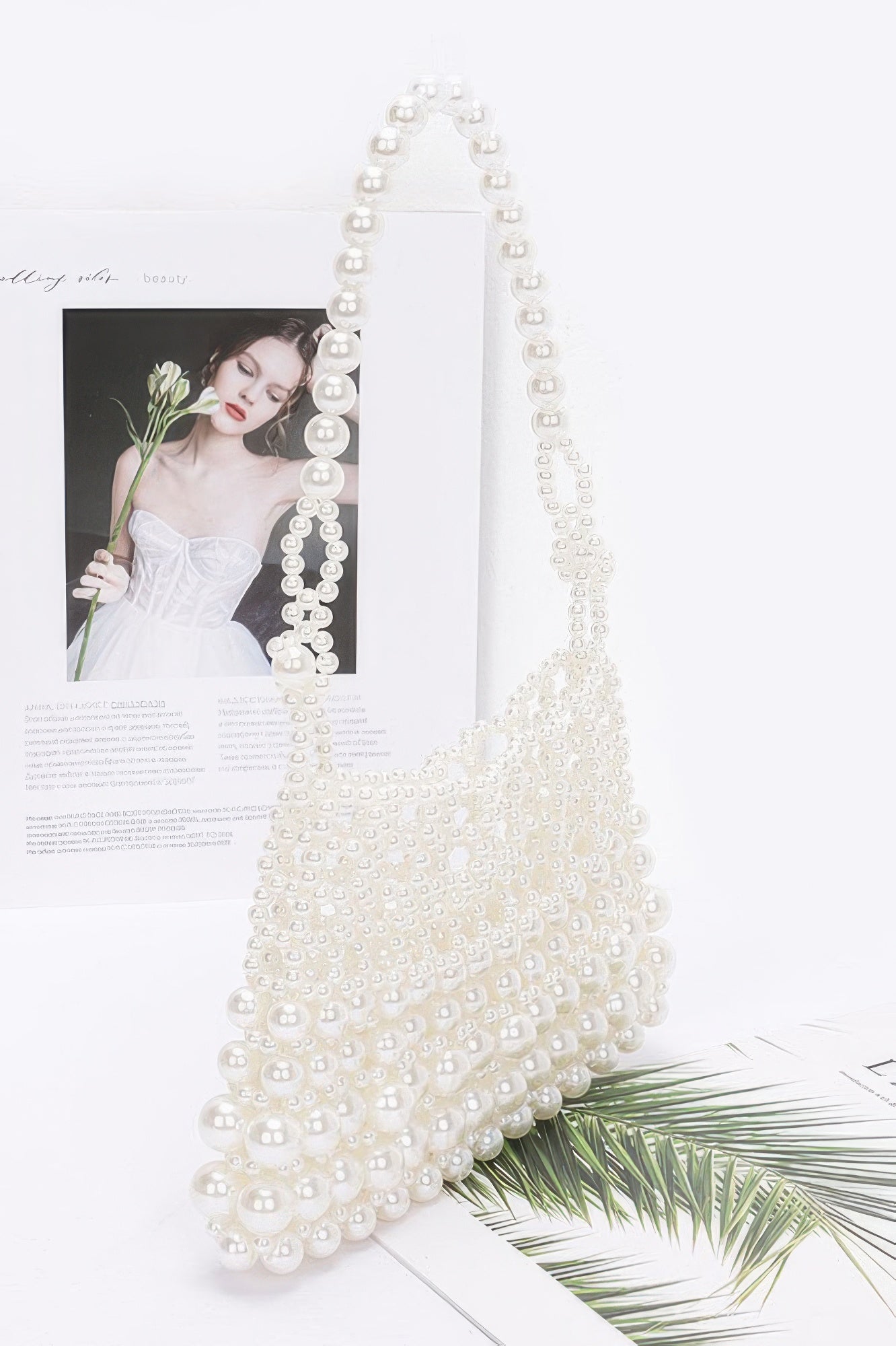 Faux Pearl Elegance Clutch - Farnelli