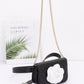 Faux Leather Quilted Flower Beltbag Shoulder Chain - Farnelli
